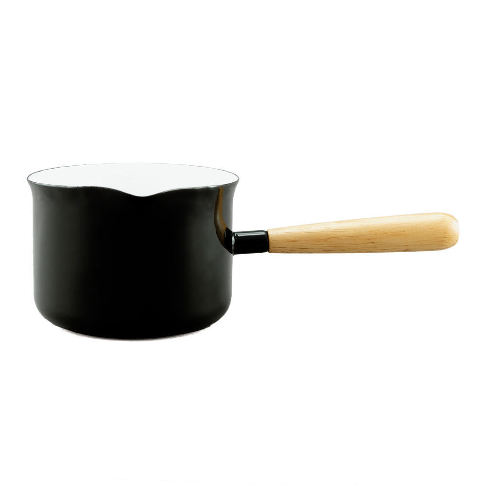 Enamel Butter Warmer - Black & White
