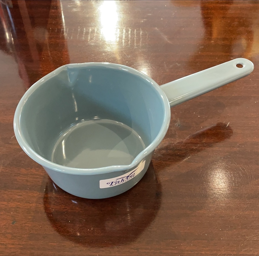 Enamel Milk Saucepan 850mL - Grey