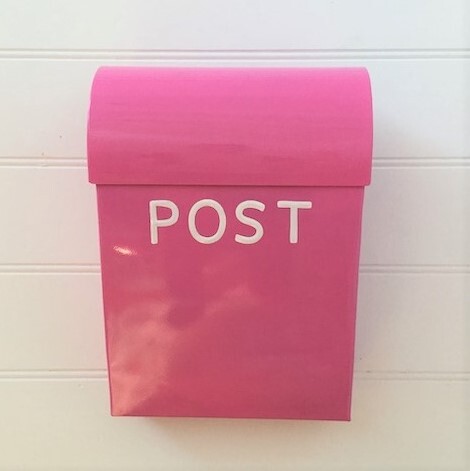 Large Post Box, Letterbox, Lockable - Hot Pink