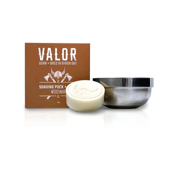Valor Shaving Puck & Bowl Set - Woodsman Scent