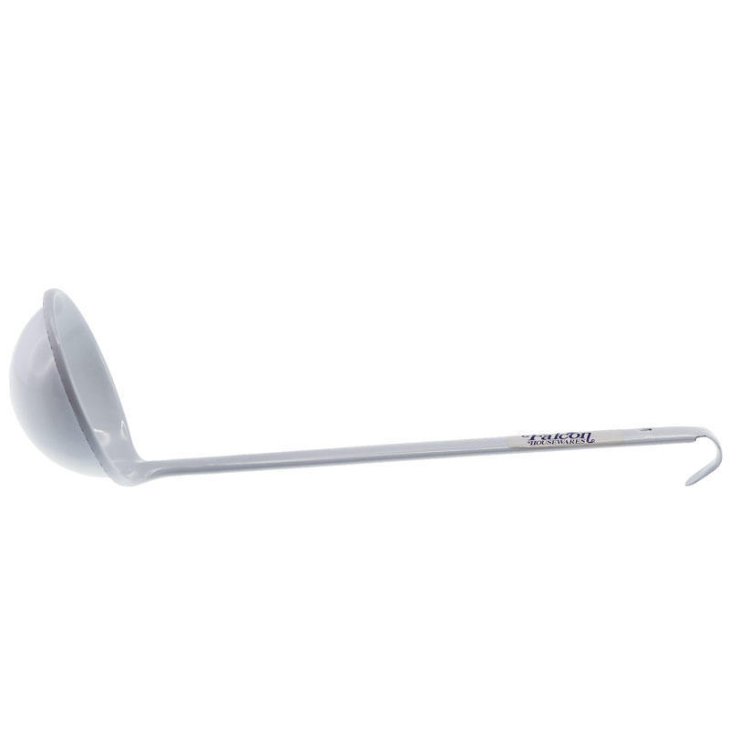 Enamel Soup Ladle - White
