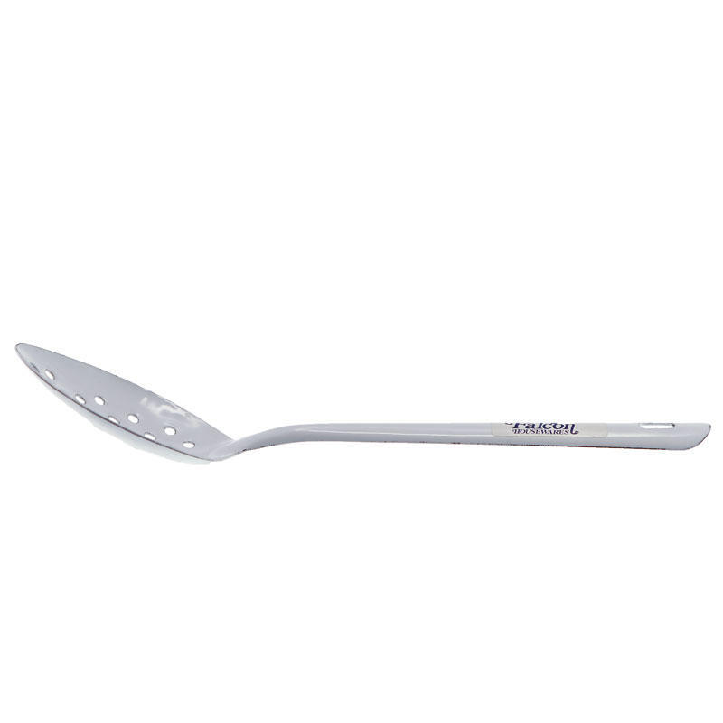 Enamel Perforated Spoon 30cm - White 