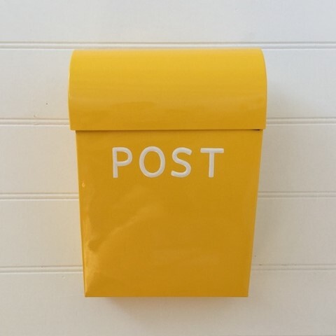 Large Post Box, Letterbox - Yellow