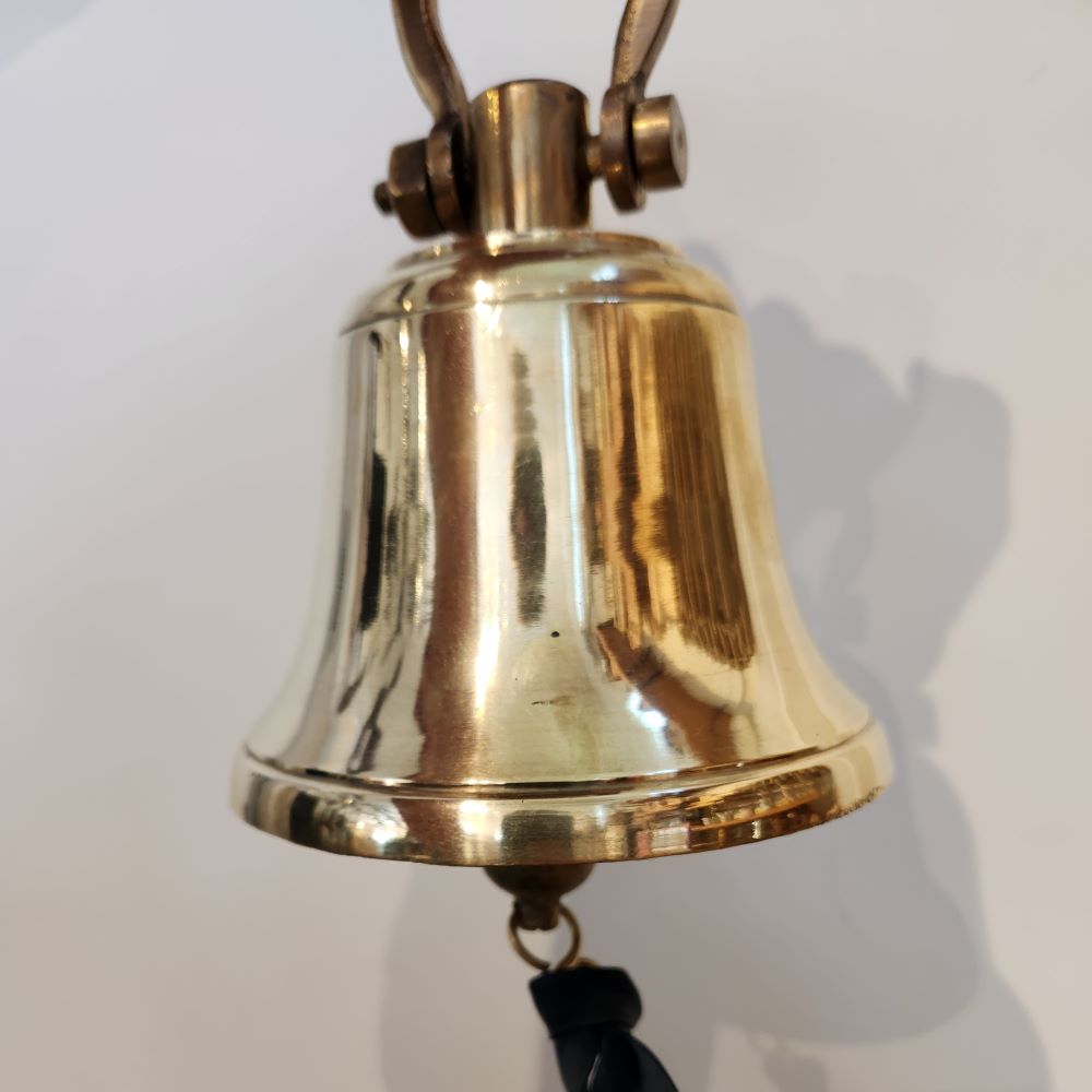 Large Solid Brass Bell 6"