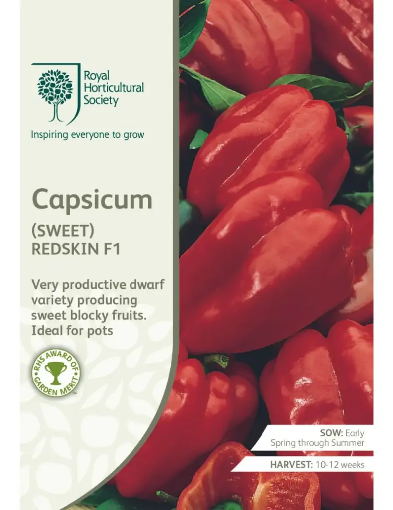 RHS Seeds - Sweet Redskin F1 Capsicum Seeds