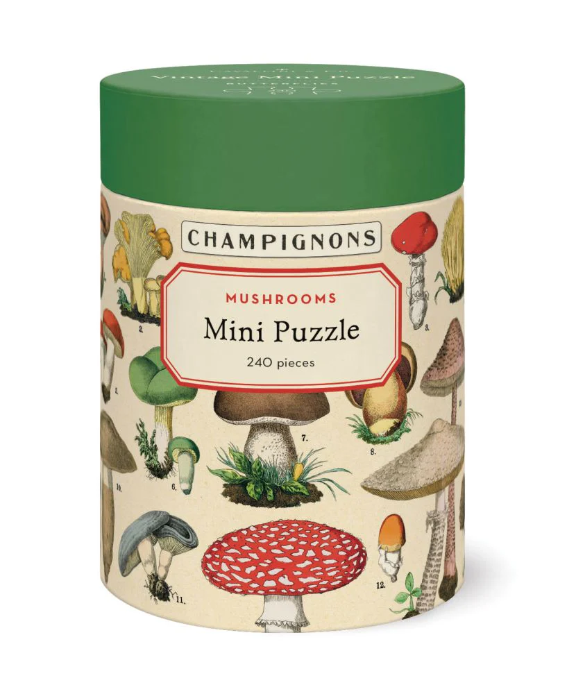 Vintage Puzzle - 240 Pc Mini Puzzle Mushrooms