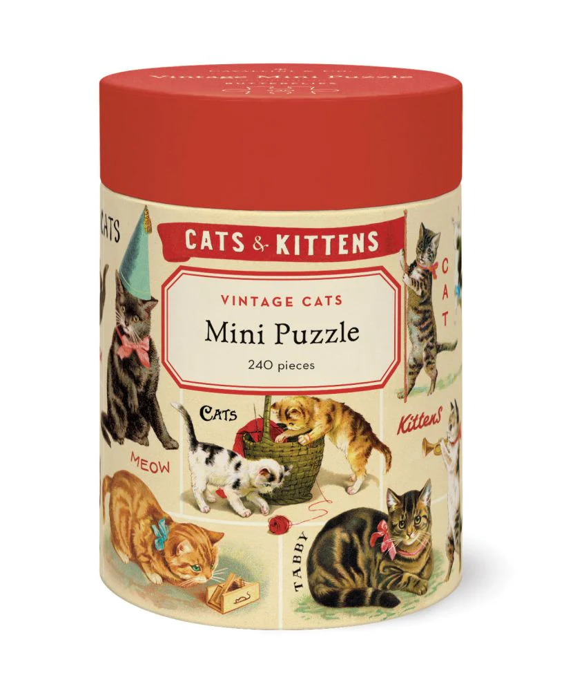 Vintage Puzzle - 240 Pc Mini Puzzle Vintage Cats