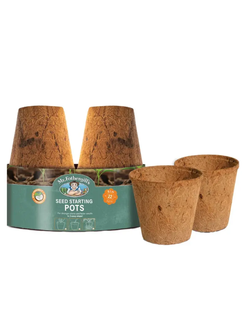 8cm Coco Fibre Seed Starting Pots (22 Pots)