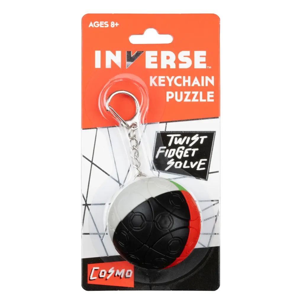 Project Genius - Inverse Cosmo Puzzle Keychain: Spherical Style Meets Brainy Fun