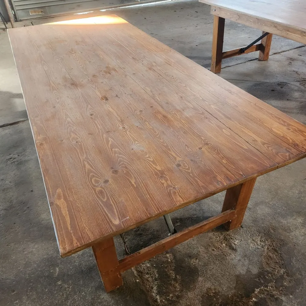 Timber Farmhouse Style Trestle Table