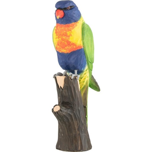 [29555]  Hand-Carved Deco Bird - Rainbow Lorikeet
