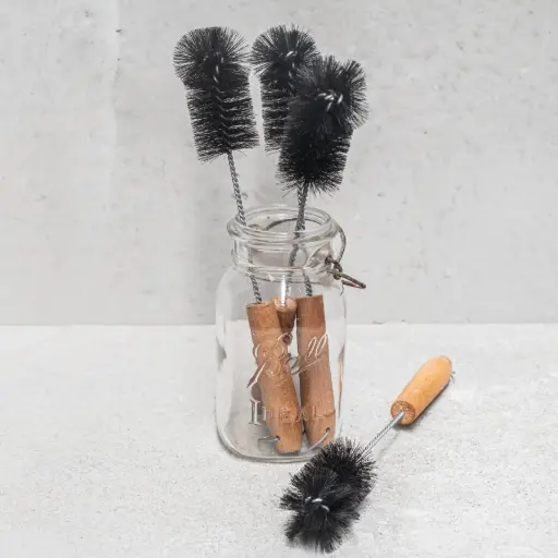 [BTB310B] Bottle Brush | Beechwood & Natural Bristles - Small Black