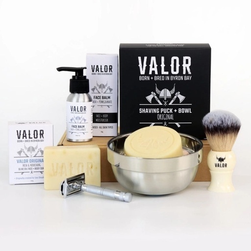 [VA160] Valor Decadent Gift Set + Toiletry Bag - Woodsman