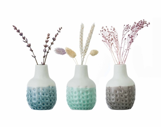 [4209] Dotty Mini Vase Trio