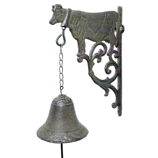 [KA3309] Cast Iron Wall Bell - Cow 