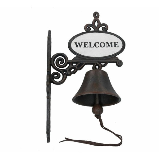 [366] Cast Iron Wall Bell - Welcome