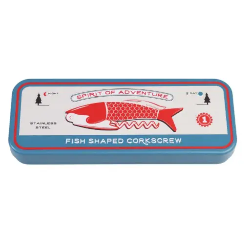 [RX-29134] Rex London Fish Corkscrew in A Tin